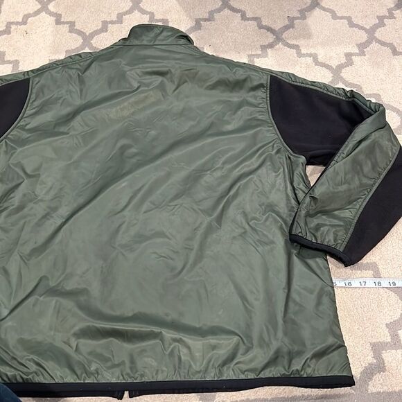 VTG 90s Nike Fleece lined with fleece sleeves army green jacket size L in EUC - Picture 10 of 10